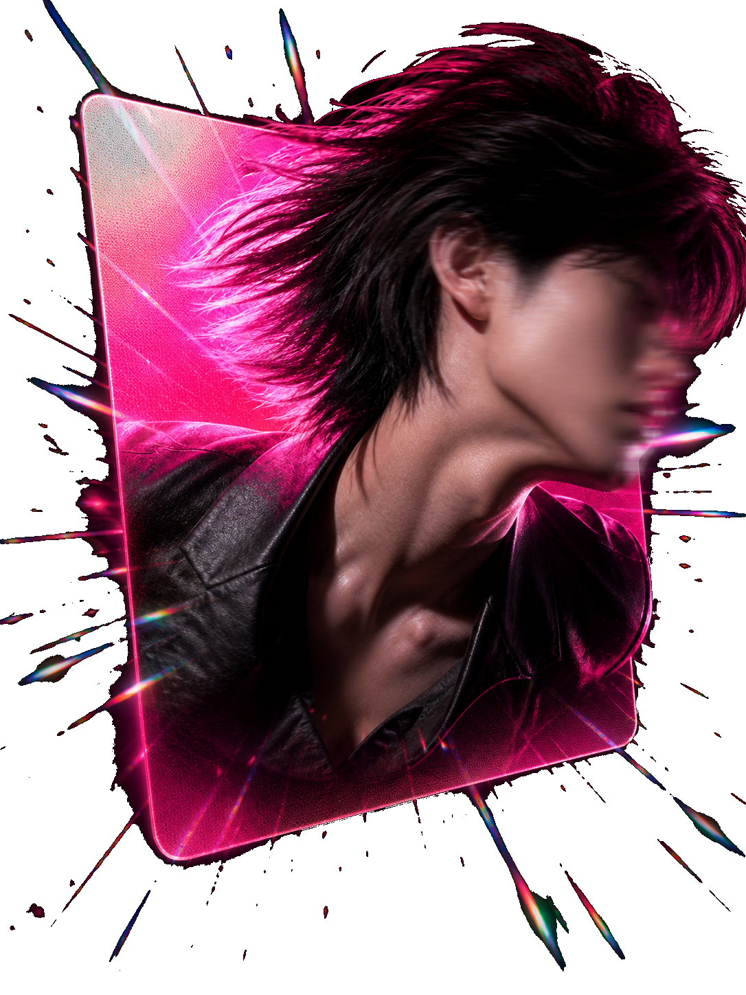 3D photocard illustration